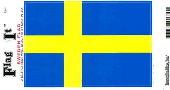 Sweden Flag-It Flag Decal